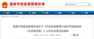 總局擬出臺《市場監督管理行政處罰裁量規定》